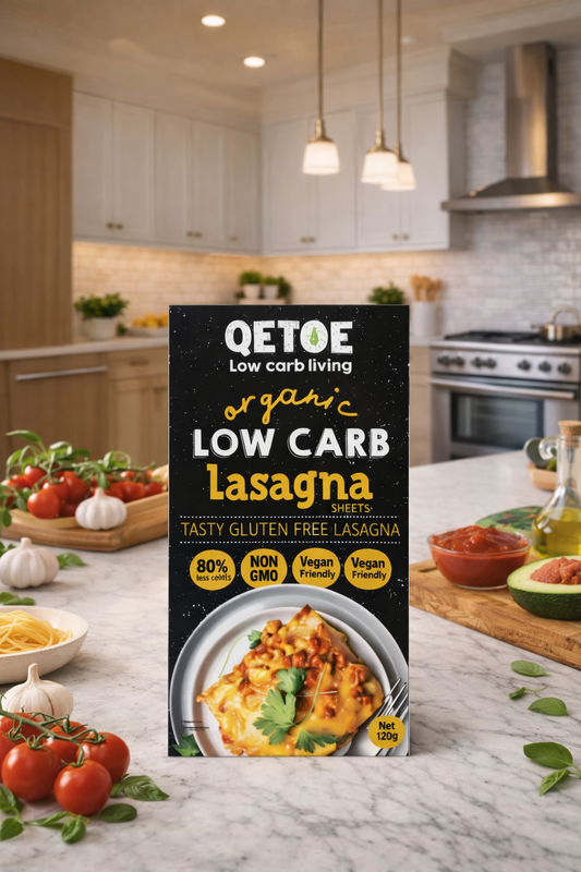 Qetoe Low Carb Lasagna Sheets 120g ( 4 x 120g Pack )