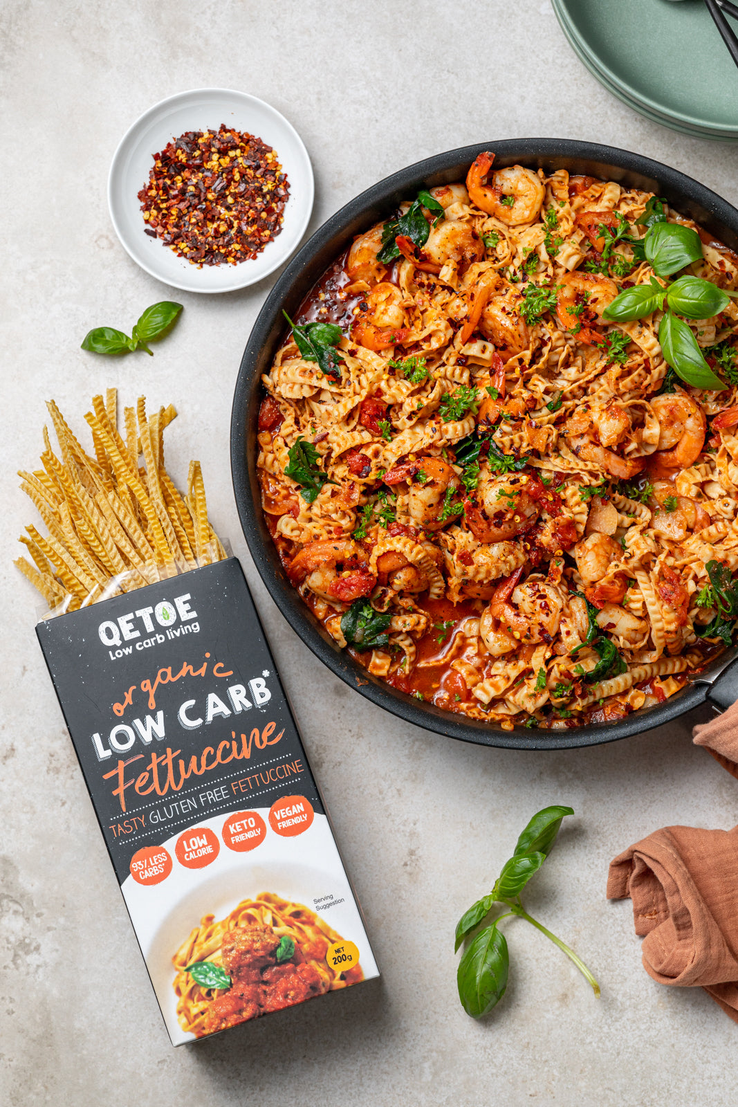 Qetoe Organic Low Carb Fettuccine - 4 x Value Pack