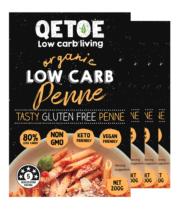 Qetoe Low Carb Penne 4 x 200g Pack