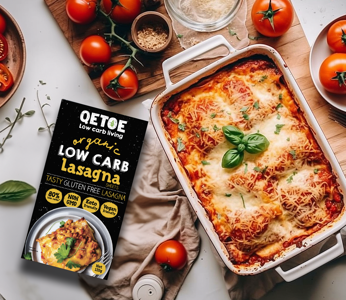 Qetoe Low Carb Lasagna Sheets 120g ( 4 x 120g Pack )