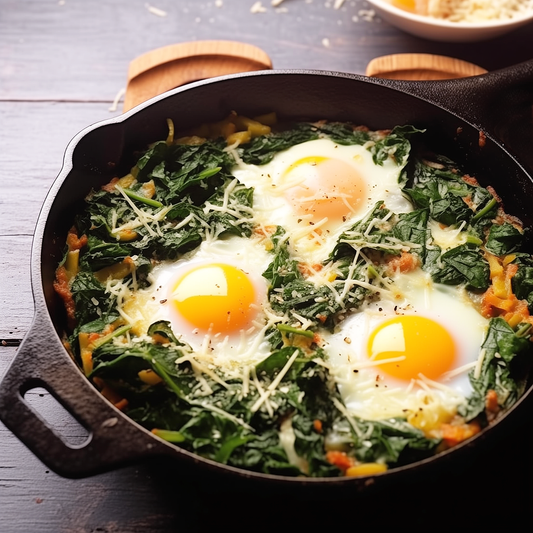 Easy Baked Eggs with Creamy Spinach: A Healthy Breakfast Recipe