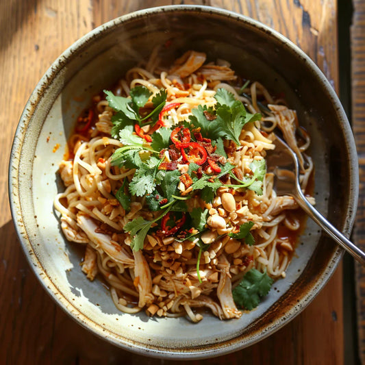 Low Carb Satay Chicken Noodles
