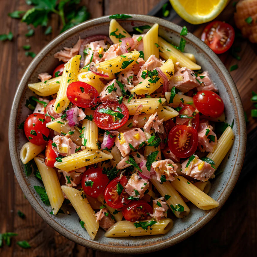 Low carb tuna pasta salad