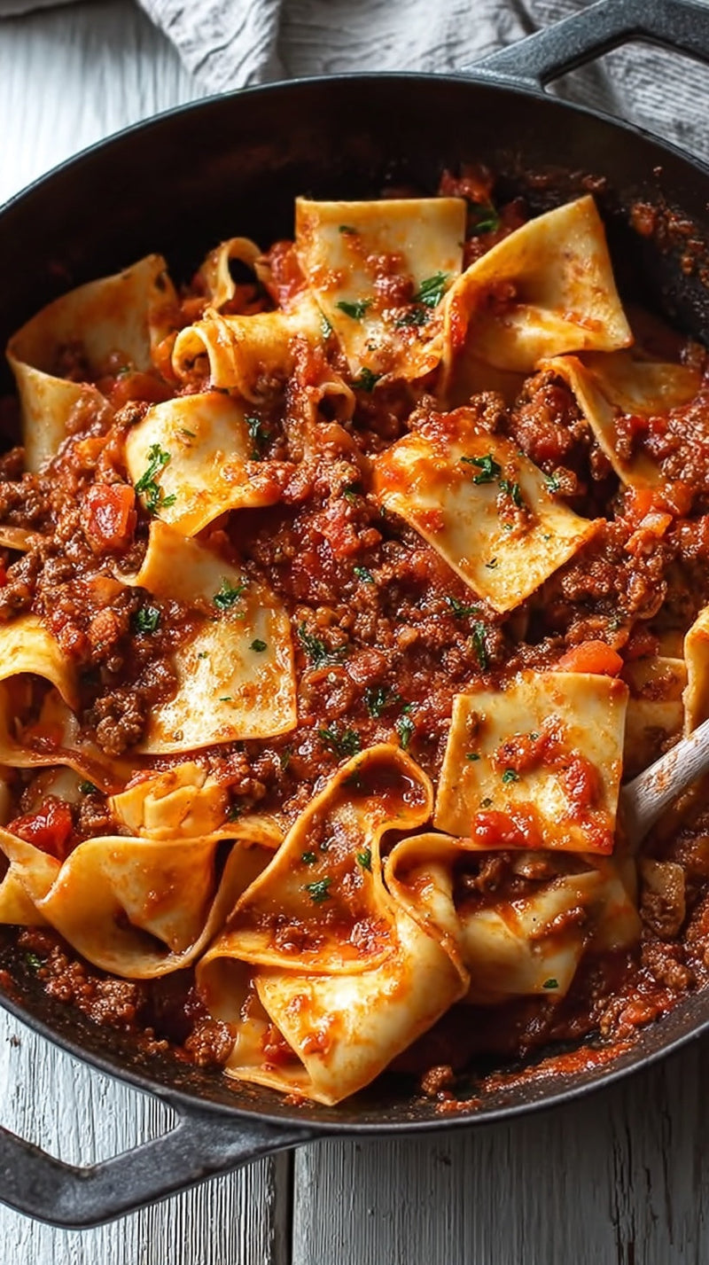 LOW CARB Beef & Pork Ragu with Qetoe Lasagna Strips