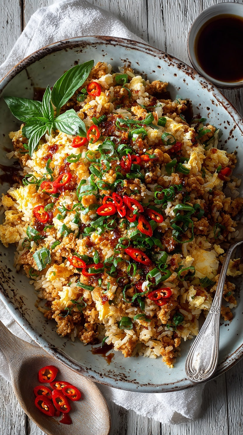 LOW CARB Thai Basil Chicken Fried Rice