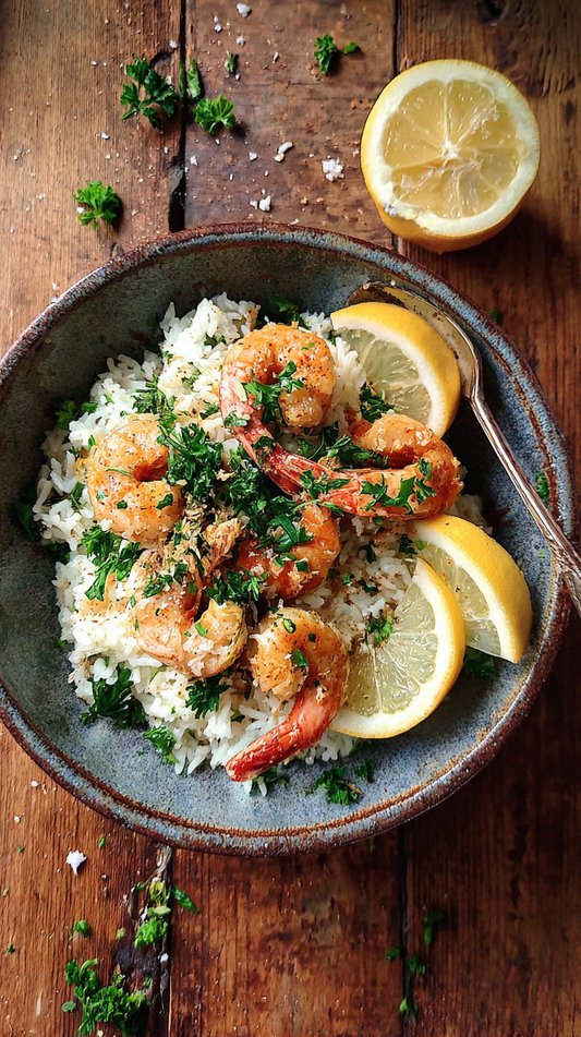 GARLIC BUTTER PRAWN RICE