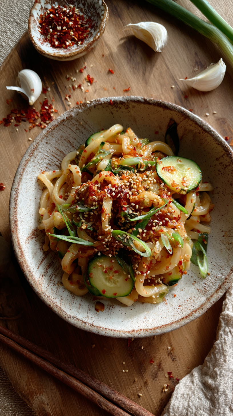 Low Carb Korean Cucumber Noodle Salad