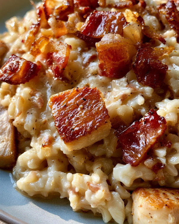 Low Carb Creamy Chicken & Bacon Risotto
