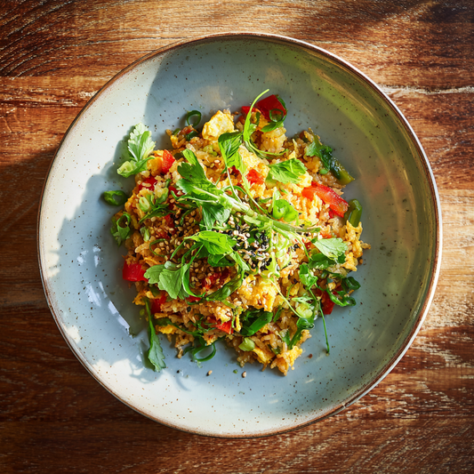 Low Carb Egg Fried Rice Recipe | Qetoe Australia