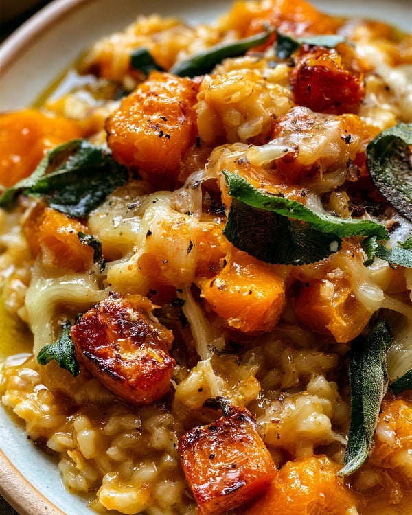 Low Carb Roasted Pumpkin, Sage & Chicken Risotto