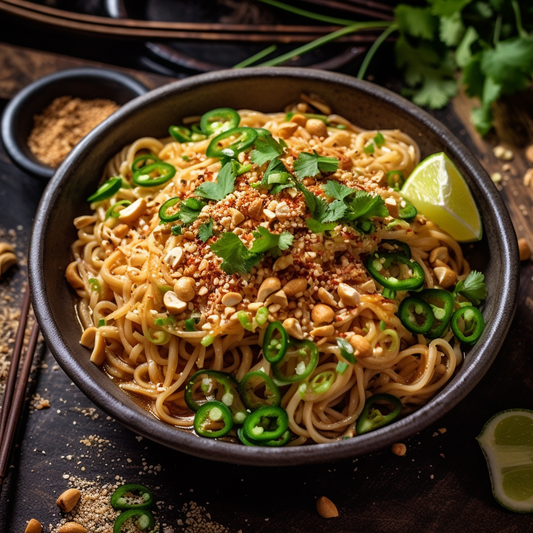 Low-Carb Qetoe Noodles with Peanut Sauce & Green Beans | Quick & Healthy Recipe