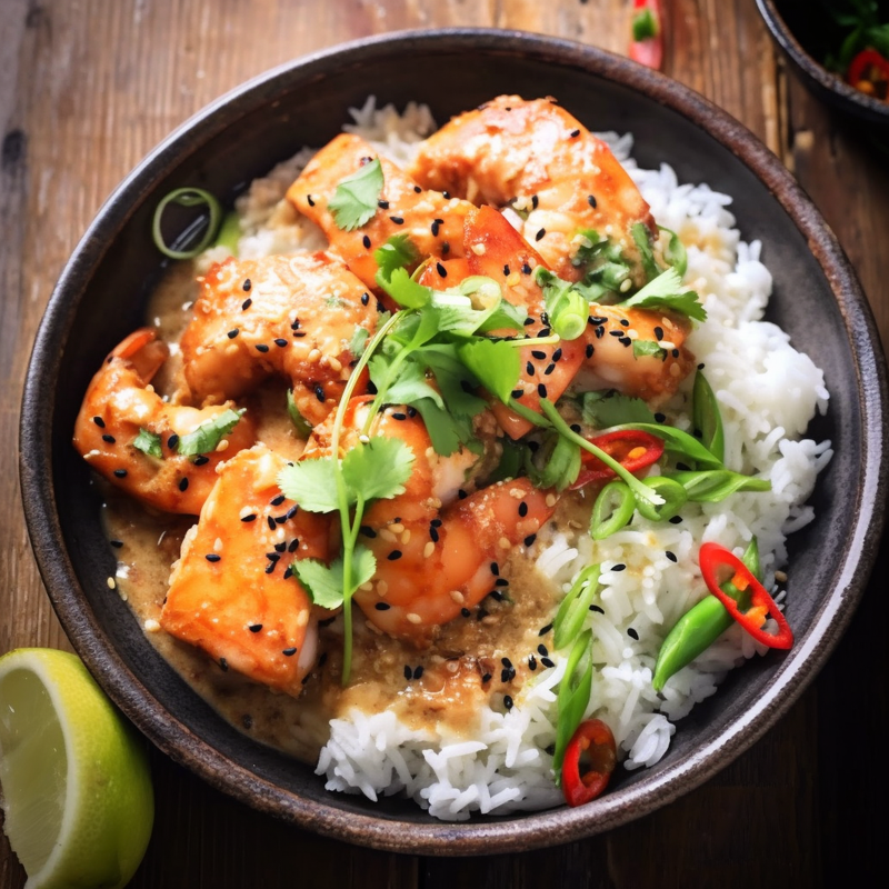 Low Carb Creamy Coconut Salmon and Prawn Curry – A Flavor-Packed Comfort Dish