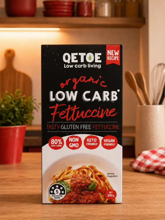 Qetoe Low Carb High Protein Gluten Free Fettucine 200g - Single pack