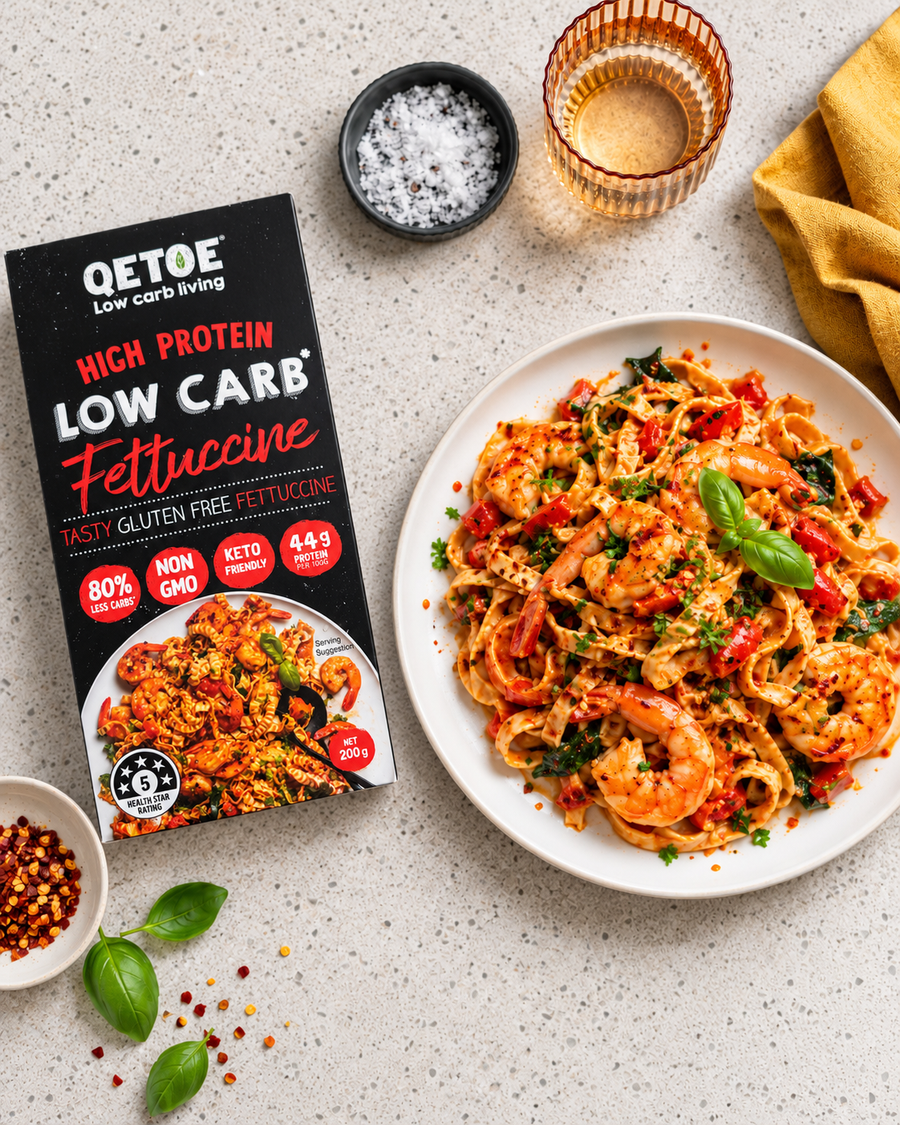 Qetoe Low Carb High Protein Gluten Free Fettucine 200g - Single pack