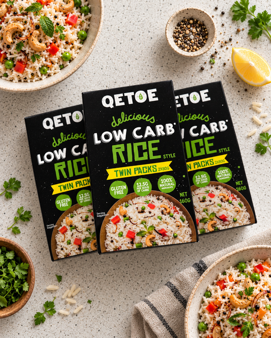 Qetoe Low Carb Rice BULK VALUE 10 X TWIN PACKS