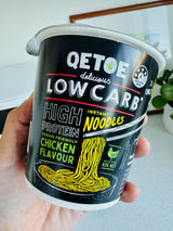 Qetoe Low Carb High Protein Instant Cup Noodle - CHICKEN 6 PACK