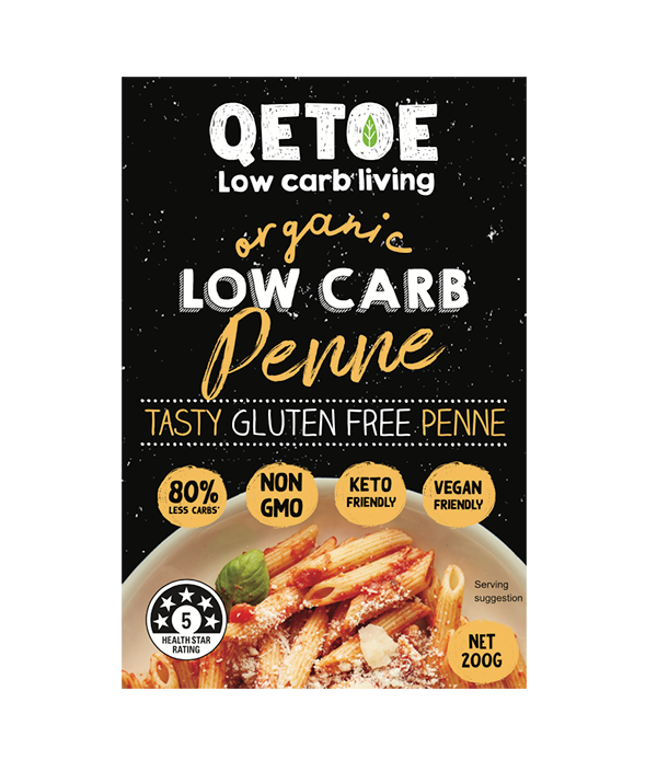 Qetoe Low Carb Penne 4 x 200g Pack