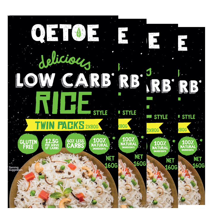 Qetoe Low Carb Rice BULK VALUE 10 X TWIN PACKS